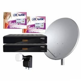 Sat-SSD550 AMIKO, 80par. 2 Satelliten CSLink UNL, 2TV schwarz