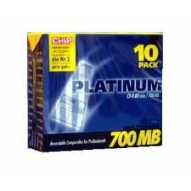 Schreiben CD-R 700 MB/80 min PLATINUM / (10 Stück)