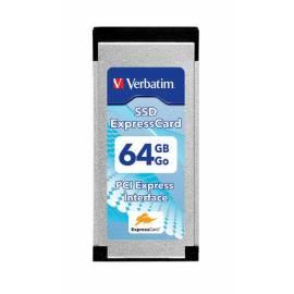 ExpressCard SSD Festplatte VERBATIM ExpressCard 64GB (47452) - Anleitung