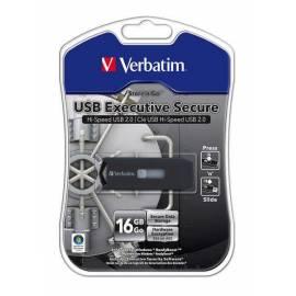 USB Flash disk VERBATIM High Speed Executive Secure 16GB USB 2.0 (47313) schwarz