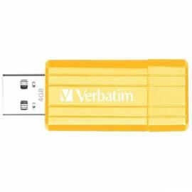 USB-flash-Disk VERBATIM Store ' n ' Go PinStripe 4GB USB 2.0 (47390) gelb