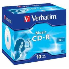 Bedienungshandbuch Aufnahme Medium VERBATIM CD-R Audio 700MB/80 min. LIVE IT!, 10ks (43365)