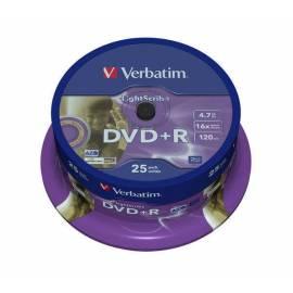 Zaznamove mittlere VERBATIM DVD + R 4.7 GB 16 x LightScribe 25-Kuchen (43676) Gebrauchsanweisung