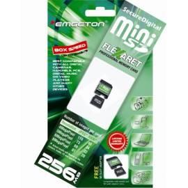 Bedienungshandbuch Speicherkarte SD Mini Emgeton 256MB Flexaret Professional