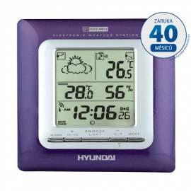 Wetterstation HYUNDAI WSC 1909 in lila Farbe