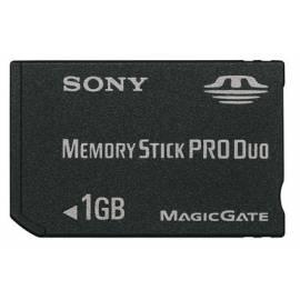 Bedienungsanleitung für MS PRO DUO-Speicherkarte, Sony MSXM1GSX 1 GB + MS-Adapter