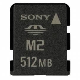 Bedienungsanleitung für MS Micro Sony MSA512W M2-Speicherkarte 512MB