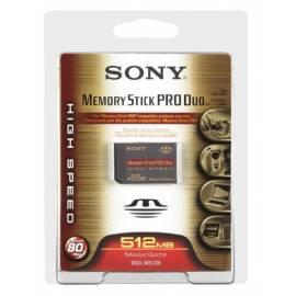 Datasheet Speicherkarte, MS PRO DUO Sony MSX-M512N HS 512MB