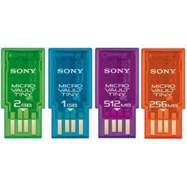 Handbuch für Flash USB Sony USM256H Micro Vault Ultra Klein, 256MB