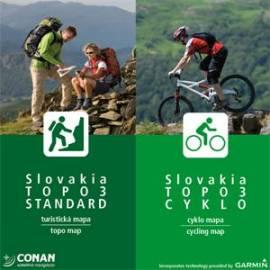 Mapa Garmin Slowakei TOPO 3 Standard, Slowakei TOPO 3 Cyklo