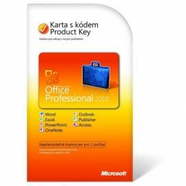 Bedienungshandbuch Software MICROSOFT Office Pro 2010 CZ PC Attach Key PKC Microcase (269-14831)