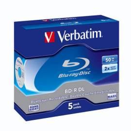 Aufnahme Medium VERBATIM BD-R DL 50GB 2 X, Jewel-Box, 5ks (43673)