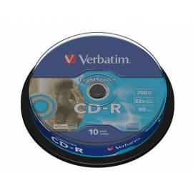 Datenträger CD-R VERBATIM DLP 700MB / 80min, 52 X, LightScribe, 10-Kuchen