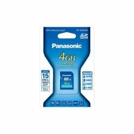 Bedienungshandbuch PANASONIC RP-Speicherkarte SDN04GE1A, 4 GB