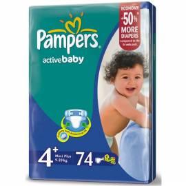 Plenky PAMPERS Active Baby Giantpack MaxiPlus 74 - Anleitung