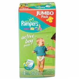Plenky PAMPERS Active Pants Boy Jumbo Maxi 52