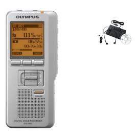 Diktafon OLYMPUS DS-2400 + AS-2400 (Starter Kit) schwarz/silber