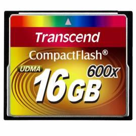 Speicherkarte TRANSCEND CF 16GB 600 X (TS16GCF600) Gebrauchsanweisung