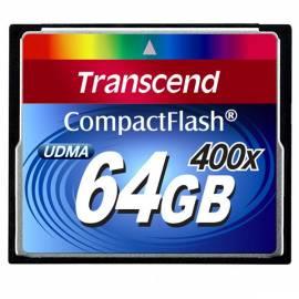Speicherkarte TRANSCEND CF 64GB 400 X (TS64GCF400) - Anleitung