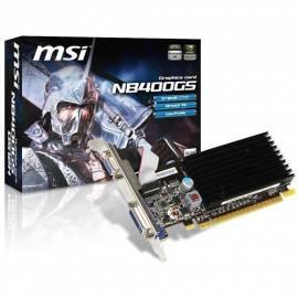 Grafikkarte MSI NX8400GS-D512H (DDR2 512 MB, DVI, D-Sub, Kühlkörper) (N8400GS-D512H)