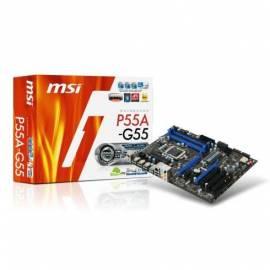 Bedienungsanleitung für Motherboard MSI P55A-G55 (4xDDR3, OC Genie, RAID, SATA3, USB3)
