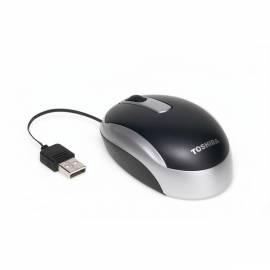 TOSHIBA Laser Mini Maus (PA3569E-1ETA) schwarz/silber