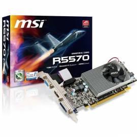 Grafikkarte MSI VR5570-MD1G, 1 GB DDR3 128-Bit, DVI, HDMI, VGA, DX11, FAN