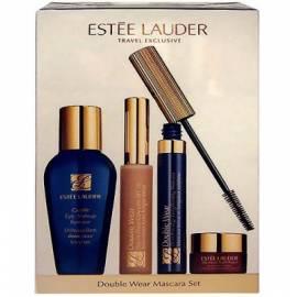 Kosmetika ESTEE LAUDER Mascara Set Doppel tragen + 2Gifts 6ml Double Wear Zero Smudge Mascara + 30ml sanfte Augen Make-up Entferner + 7ml Double Wear Concealer + 3ml Advanced Night Eye Complex