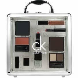 Kosmetika CALVIN KLEIN wahre Schönheit Collection Silber 5g samt Blush + 13ml Nail Enamel, 4g Lidschatten + 6, 5ml Lipgloss + 1, 5g reine Lippenstift + 3, 5g Sahne Lippenstift + Tasche