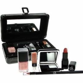 Kosmetika CALVIN KLEIN Black Collection 4g Lidschatten + 3ml Lipgloss + 3, 5g Lipstick + 1, 45g Lip Pencil, 13ml Nagellack + schwarzes Gehäuse