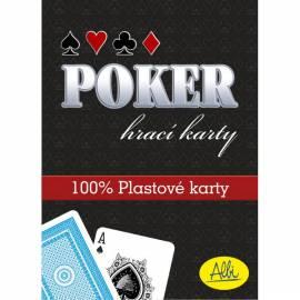 Karte Spiel Poker ALBI Plastikkarte blau