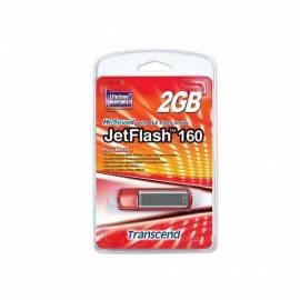 USB flash-Disk TRANSCEND JetFlash160 2GB USB 2.0 (TS2GJF160) rot