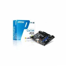 Motherboard MSI G41M-P25 (2xDDR3,max8GB,int.1G VGA, M-ATX, APS)