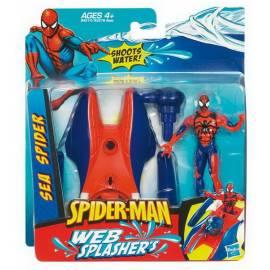 Spiderman Hasbro mit einer Wasserkanone ins Wasser