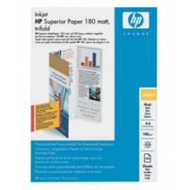 Handbuch für Papiere, Drucker HP Superior Inkjet Papier A4, mat, 180, 100, Trifold (Q6590A)