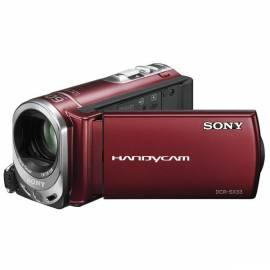 SONY DCR-SX33E Camcorder + 8 GB SD Red