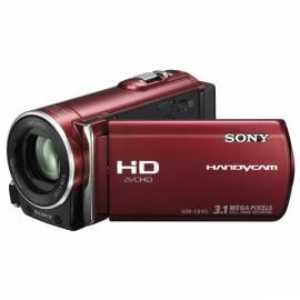 Benutzerhandbuch für Camcorder SONY HDR-CX115E + 16 GB SDcard-rot