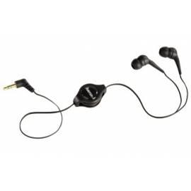 Kopfhörer Hama 14488, Kopfhörer ME-488, Gummi-Ohrstöpsel, cord zurückspulen, schwarz