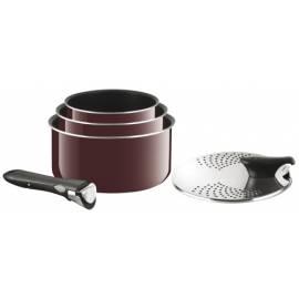 TEFAL L5079572 INGENIO Kochgeschirr EMAILLE 4-5 PC schwarz/rot