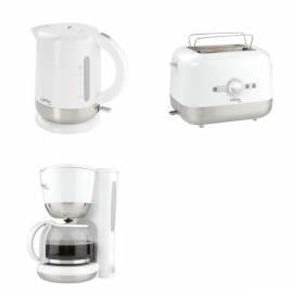 GALLET-Set-Gallet Kaffee-Maschine, Wasserkocher, Toaster und Paris weiß