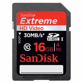 Datasheet Speicher Karte SANDI SDHC Extreme HD video 16 GB (90978)