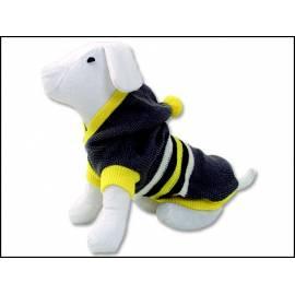 Kleidung für Hunde Hund FANTASY mit Kapuze und Striping, M/L grau