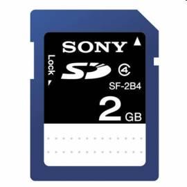 Bedienungshandbuch Speicherkarte, SONY SF2B4 blau