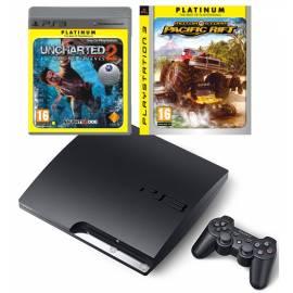Spielekonsole SONY PlayStation 3 320 GB + Uncharted 2 + Motorstorm 2 schwarz