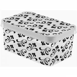 Box Speicher CURVER 04710-A53 mit MILKY-DARK Grey/Black/ARABESQUE weiß