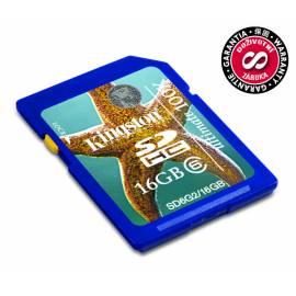 Bedienungshandbuch Memory Card KINGSTON 16GB Secure Digital SDHC Kingston G2 - Klasse 6 (SD6G2 / 16GB)