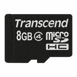 TRANSCEND 8 GB Class 4 MicroSDHC Speicherkarte (TS8GUSDC4)