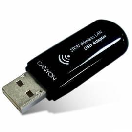 Bedienungshandbuch Netzwerk-Prvky ein WiFi CANYON Wireless USB IEEE 802. 11n, 150Mbps, USB, schwarz (CNP-WF518N3)