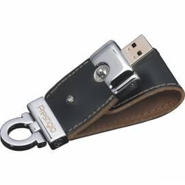 USB-flash-Disk PRESTIGIO Leather 16GB USB 2.0 + AVG/1 Jahr schwarz (PLDF16PLBKA)