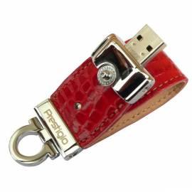 USB-flash-Disk PRESTIGIO Leather 8GB USB 2.0 + AVG/1 Jahr rot (PLDF16CRRDA)